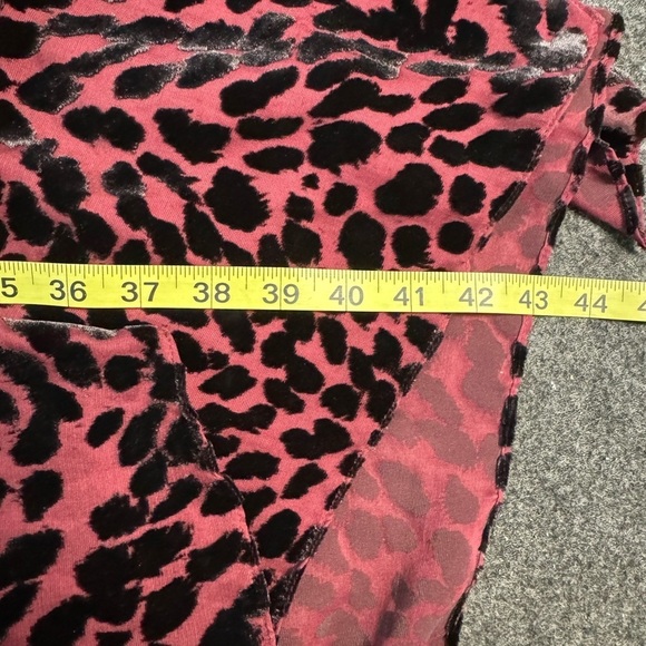 DIANE VON FURSTENBERG KATHERINE WRAP Merlot Animal Leopard print - Picture 6 of 12